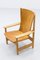 Modern Swedish Leather Lounge Chair, 1950s, Image 1