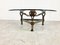 Vintage Leather and Steel Coffee Table attributed to Jacques Adnet, 1950s 3