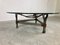 Vintage Leather and Steel Coffee Table attributed to Jacques Adnet, 1950s 6
