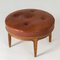 Vintage Leather Ottoman by Axel Larsson from Bodafors, 1940s, Image 2