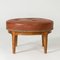 Vintage Leather Ottoman by Axel Larsson from Bodafors, 1940s 3