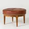 Vintage Leather Ottoman by Axel Larsson from Bodafors, 1940s, Image 1