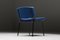 Stuhl mit Gestell aus blauem Stoff & Metallgestell, 1980er 7