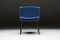 Chair in Blue Fabric & Metal Frame, 1980s 5