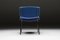 Stuhl mit Gestell aus blauem Stoff & Metallgestell, 1980er 5