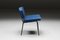Stuhl mit Gestell aus blauem Stoff & Metallgestell, 1980er 6