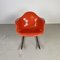 Rocking Chair Rar Orange Saumon par Herman Miller pour Eames, 1960s 4