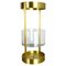 Hollywood Regency Brass Acryl Glass Umbrella Stand, Italy, 1970s, Image 1