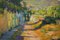 Jose Ariet Olives, Impressionistische Dorflandschaft, Anfang 20. Jh., Öl auf Leinwand 3
