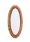 Mid-Century French Riviera Oval Wall Mirror with Bamboo and Rattan Frame by Franco Albini, 1960s 12