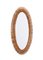 Mid-Century French Riviera Oval Wall Mirror with Bamboo and Rattan Frame by Franco Albini, 1960s, Image 12