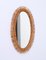 Mid-Century French Riviera Oval Wall Mirror with Bamboo and Rattan Frame by Franco Albini, 1960s 3