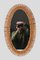 Specchio da parete Mid-Century ovale con cornice in bambù e vimini di Franco Albini, Francia, anni '60, Immagine 4