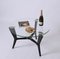 Italian Art Deco Round Ebonized Wood and Glass Coffee Table by Gio Ponti, 1940s, Image 10