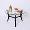 Italian Art Deco Round Ebonized Wood and Glass Coffee Table by Gio Ponti, 1940s 2