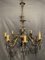 Vintage Eight Branch Crystal Chandelier, 1980s, Image 1