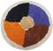 Large Circular Rya Carpet with Abstract Modernist Design, 1970s, Image 1