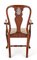 Chaises de Bureau Queen Anne en Acajou, 1890s, Set de 3 9