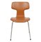 Cognac Classic Leather T-Chair by Arne Jacobsen for Fritz Hansen, 1990s, Image 1