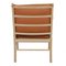 Colonial Chair with Frame in Oak and Cognac Aniline Cushions by Ole Wanscher for Carl Hansen & Søn 3