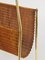 Mid-Century Magazine Rack in Brass and Woven Cane in the style of Carl Auböck, Austria, 1950s, Image 9