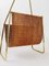 Mid-Century Magazine Rack in Brass and Woven Cane in the style of Carl Auböck, Austria, 1950s, Image 12