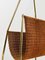 Mid-Century Magazine Rack in Brass and Woven Cane in the style of Carl Auböck, Austria, 1950s, Image 11