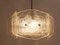 Mid-Century Frosted Glass Pendant Light from Kalmar, Austria, 1960s 10