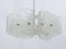 Mid-Century Frosted Glass Pendant Light from Kalmar, Austria, 1960s 6