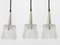 Glass Pendant Lights attributed to Carl Fagerlund for Orrefors, Sweden, 1960s, Set of 3 2