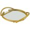 French Rope Mirror Serving Tray in Gilded Metal, 1970s, Image 1