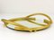 French Rope Mirror Serving Tray in Gilded Metal, 1970s 4