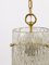 Glass Tube & Brass Pendant Lamp from Kalmar, Austria, 1950s 5