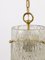 Glass Tube & Brass Pendant Lamp from Kalmar, Austria, 1950s, Image 5