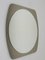 Mid-Century Oval Grey Wall Mirror from Cristal Arte, Italy, 1970s 6