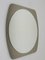 Mid-Century Oval Grey Wall Mirror from Cristal Arte, Italy, 1970s, Image 6