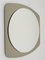 Mid-Century Oval Grey Wall Mirror from Cristal Arte, Italy, 1970s 2