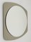 Mid-Century Oval Grey Wall Mirror from Cristal Arte, Italy, 1970s, Image 2