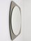 Mid-Century Oval Grey Wall Mirror from Cristal Arte, Italy, 1970s 4