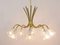 Lámpara de araña modernista de latón atribuida a Emil Stejnar para Rupert Nikoll, Austria, años 50, Imagen 10