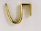 5-Shaped Brass Hook for Coat Rack attributed to Carl Auböck, Austria, 1960s 4