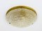 Large Textured Bubble Glass and Brass Flush Mount, Germany, 1970s, Image 4