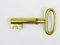 Large Brass Key Cork Screw or Bottle Opener attributed to Carl Auböck, Austria, 1950s 2