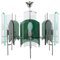 Large Italian Glass Chandelier in the style of Fontana Arte, 1960s 1