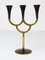 Austrian Brass Three-Arm Candleholder attributed to Richard Rohac, 1950s, Image 4