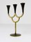 Austrian Brass Three-Arm Candleholder attributed to Richard Rohac, 1950s 6