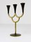 Austrian Brass Three-Arm Candleholder attributed to Richard Rohac, 1950s, Image 6