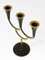 Austrian Brass Three-Arm Candleholder attributed to Richard Rohac, 1950s 5