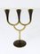 Austrian Brass Three-Arm Candleholder attributed to Richard Rohac, 1950s, Image 7