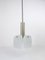 Frosted Ice Glass Panel Pendant Lamp attributed to J. T. Kalmar for Kalmar, Austria, 1960s 9